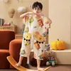 Pijama de Algodón Puro para Niños 2026 Verano Manga Corta Mameluco Anti-Patadas Cubre-Barriga Ropa para el Hogar Ropa para Aire Acondicionado Ropa de Dormir de una Pieza