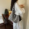 Bolsa Tote de Nylon Xadrez Estilo Coreano para Mulheres 2026 Nova Bolsa de Ombro de Grande Capacidade Estilo Coreano Bolsa Transversal para o Dia a Dia