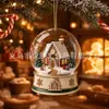 Adornos Colgantes Planos de Acrílico de Navidad Nuevos Decoraciones para Árbol de Navidad Muñeco de Nieve Casa Decoraciones de Navidad Decoraciones para el Hogar