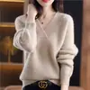 Nuevo Suéter Grueso Holgado para Mujer Otoño/Invierno Estilo Coreano Perezoso Moderno Elegante Versátil Tejido de Punto de Moda