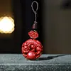 Llavero de Coche Pixiu de Cinabrio, Colgante Pixiu Sosteniendo una Bola, Adorno para el Año de Nacimiento, Colgante para Bolso, Colgante Exquisito