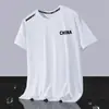 Verão luz luxo casual gola redonda solta malha de seda gelo manga curta secagem rápida respirável masculino esportes fresco camiseta versátil