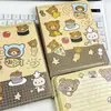 Cuaderno de cuero Chef Rilakkuma con páginas pintadas lindas, alto atractivo estético para niñas, cuaderno y agenda para estudiantes