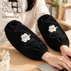 Mangas de Cachorro Lindas Otoño Invierno Cálidas Puño Elástico Resistentes a la Suciedad Mangas para Limpieza del Hogar Versátiles Mangas Protectoras Largas para Chaqueta de Plumas