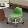 Taburete Giratorio con Respaldo para Uso Doméstico, Adecuado para Apartamentos Pequeños, Silla Móvil para Sala de Estar, Silla Amigable para Niños para Aprender a Caminar, Silla Giratoria