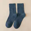Calcetines Zhuji, Engrosados y Cálidos, Calcetines de Media Pantorrilla para Hombre Otoño e Invierno, Estilo Invierno, Gruesos y Versátiles, Calcetines de Lana de Punto Grueso Retro