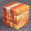 1.5x 1.5x 5 Sello de Sello de Piedra Roja Material Piedra Shoushan Sello de Piedra Dorada Piedra de Talla Colección de Nombres Sello de Práctica Qingtian