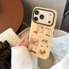 Cachorro marrón aplicable para funda de teléfono Apple 18pm iphone17pro estilo sticker lindo 16/15 funda suave brillante
