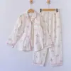 Conjunto de Outono de Gaze Dupla 100% Algodão Sanrio My Melody para Crianças Meninas Conjunto de Pijama e Roupa de Casa Manga Longa Pai e Filho