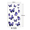 Pequeñas Pegatinas de Tatuaje Fresco Letras Inglesas Flores Mariposa Líneas de Boceto Pegatinas de Tatuaje Impermeables Tatuaje