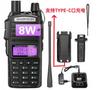Baofeng UV-82 walkie-talkie carga USB Tipo-c exterior 8W alta potencia lanzamiento PTT dual civil de mano por lotes