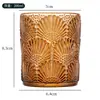 Portavelas Grabado al por Mayor Recipiente de Vidrio 200ml Color Ámbar Taza de Aroma Botella Difusora DIY Adorno Decorativo