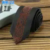 Corbata estrecha informal de poliéster y seda jacquard para hombre, corbata a rayas de 6 cm, disponible al por mayor