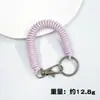 Juego de llaveros y tarjetas con cuerda de resorte de plástico, accesorios para bolsas, cordón elástico de color antipérdida, venta al por mayor