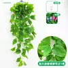 Potos Larga Enredadera Decorativa Ratán Hojas de Plástico Colgante de Pared Interior Flores Artificiales Plantas Verdes Colgando en la Pared Cesta Colgante