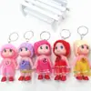Mini chapéu boneca chaveiro desenho animado presente chaveiro pingente atacado boneca Barbie chaveiro fábrica