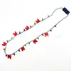 Nuevos Adornos Navideños Más Vendidos al por Mayor Luz LED Parpadeante Fresa Pequeña Bombilla Collar Adornos para Fiesta Navideña