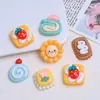 Bolo Sobremesa Comida Brinquedo Desenho Animado Acessórios de Joias DIY Cola de Creme Resina Pequenos Acessórios Furo Fivela de Sapato Pacote de Material