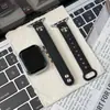Correa de RelojAdecuada para Apple S12Iwatch Band S10987Se Patrón Cruzado Cuero Crazy Horse Doble Hebilla Pulsera Vintage