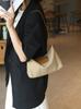 Bolsa Feminina Xiaozhong de Couro Genuíno de Alta Qualidade Formato Dumpling Cor Contrastante Transfronteiriça Couro Bovino de Primeira Camada TOGO Bolsa de Ombro Único Transversal 66049