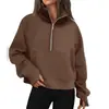 Cárdigan suéter de color sólido para comercio exterior para hombre y mujer, sudadera con capucha, forro polar, chaqueta cálida, otoño e invierno, holgada, deportiva, camisa con cremallera