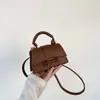 Bolsa Elegante Simples de Cor Sólida 2023 Início do Outono Nova All-match Ins Ombro Crossbody Bolsa Estilo Coreano Feminina Pequena Bolsa Quadrada