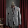 Traje de Raya de Alta Gama Traje para Hombre Negocios Padrinos de Boda Vestido de Boda Grupo Ropa Profesional Antiarrugas Traje para Hombre