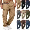 Calça Tática Cargo Masculina com Múltiplos Bolsos, Jogger Casual para Caminhada