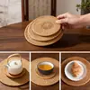 Atacado de fábrica Vietnam artesanal porta-copos de Rattan tapete para bule de areia roxa acessórios de louça para cerimônia do chá tapete para bule jogo americano