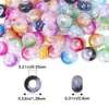 Acrílico cor mágica pipoca cristal dourado furo grande roda oblato contas soltas DIY pan contas de furo grande acessórios atacado