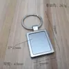 Chaveiros de Metal Geométricos Quadrados e Redondos de Marca Única para Exportação Transfronteiriça com Impressão a Laser e Logo em Epóxi Publicidade Pequenos Presentes