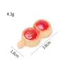 Espetos de comida de brinquedo simulados acessórios de churrasco de resina cola de creme materiais de artesanato DIY decorações miniaturas de casa de boneca