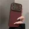 Textura de Cuero de Lichi Retro Adecuada para Funda de Teléfono Apple 18 Pro Max, Nuevo Diseño de Nicho de Gama Alta Xiaomi con Protección de Lente Contra Caídas
