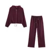 Bestseller de Amazon y AliExpress ZA comercio exterior transfronterizo estilo europeo y americano moda femenina sudadera con capucha casual y conjunto de pantalones