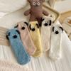 Coral Velvet Meias Inverno Feminino Espessado Pelúcia Quente Sono Meias Bonito Desenho Animado Piso Meias Plus Meias Lote