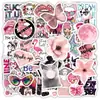 50 pegatinas de grafiti rosa estilo VSCO para tazas de agua, equipaje, portátiles, decorativas, impermeables, al por mayor