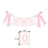 Banner de Silla Alta para Comedor de Un Año y Dos Años con Tema de Lazo Es Mi 1/2 Cumpleaños Banner