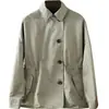 Trench coat de algodão e linho de alta qualidade para mulheres, novo estilo curto de outono 2026 para mulheres baixinhas, casaco de outono fino, roupas femininas da moda