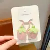 Corda de Cabelo de Lã Frutas Outono e Inverno para Menina Corda de Cabeça de Morango Abóbora Tricotada Fofa e Não Prejudicial ao Cabelo Elástico para Menina