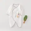 Roupas de Bebê Algodão Puro Tipo Aa Manga Longa Roupa Borboleta Macacões de Primavera e Outono para Bebê Pijamas para Recém-Nascido Roupas Justas para Engatinhar