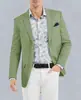 Blazer de Xadrez Masculino de Linha Única com Dois Botões Personalizado para Exportação Transfronteiriça, Blazer Casual Slim Masculino