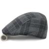 Chapéu de fábrica atacado simples xadrez quente selo completo boina de lã outono e inverno boné masculino e feminino chapéu para a frente