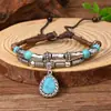 Pulsera de Abalorios Tejida a Mano Estilo Étnico, Joyería Bohemia Retro para Mujer, Regalo Versátil para Parejas