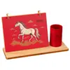 Calendário Criativo Empresa Estilo Chinês Ano de 2026 Cavalo Novo Modelo Calendário de Mesa Madeira Maciça de Alta Qualidade Ornamento de Mesa de Escritório Calendário Mensal Personalização
