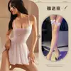 Lencería Sexy, Seductora y Atractiva, Vestido Ajustado, Mujer Pequeña Linda, Deseo Puro, Tirantes Transparentes, Espalda Descubierta, Camisón Tentador y Coqueto