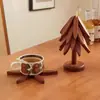 Alfombrilla Aislante para Árbol de Navidad Mesa de Comedor Alfombrilla Antiescaldado un Árbol Madera Maciza Decoración de Entrada Adornos Regalo de Inauguración de Casa Mudanza