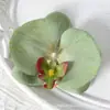 Pétalas de cabeça de flor phalaenopsis de filme artificial acessórios de flor artificial adorno de cabeça grampo de cabelo diy feito à mão decoração de casamento
