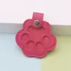 Venta Caliente Bolso de Cosméticos de Piel Sintética para Pelo de Mascota Llavero Portátil con Huella de Pata Colgante Etiqueta Conmemorativa para el Pelo Etiqueta para Mascota Gato y Perro