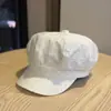 Boina versátil estilo japonês com bolinhas para mulheres, novo modelo primavera/verão, chapéu de pintor artístico, moderno e elegante, faz o rosto parecer menor, chapéu octogonal