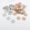 Horquillas para el cabello con copos de nieve decorativos navideños transfronterizos, accesorios para el cabello hechos a mano, accesorios de joyería DIY, copos de nieve en polvo dorado.